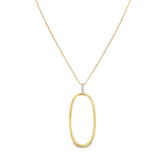 14K Yellow Gold - Doves by Doron Paloma Fibonacci Necklace - J35007