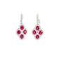 18KW Ruby & Diamond Earrings