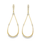 18K Yellow Gold - Diamond Dangle Earrings - J35062