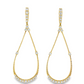 18K Yellow Gold - Diamond Dangle Earrings - J35062