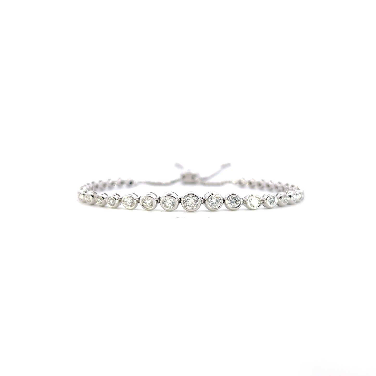 14 kt White gold diamond bracelet