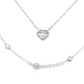 14K White Gold - Heart Shaped Diamonds By The Yard Necklace - J35174