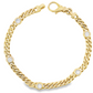 14K Yellow Gold - Bezel Set Diamond Bracelet - J35206