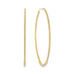 18K Yellow Gold - Diamond Oval Hoop Earrings - J37482