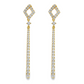 18K Yellow Gold - Diamond Dangle Earrings - J34408