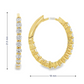 14K Yellow Gold - Diamond Hoop Earrings - J35236
