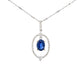 14KW Oval sapphire necklace