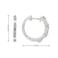 14K White gold hoop earrings set with baguette diamonds and round brilliant diamonds. Item J35473 - ABC Jewelry Co.