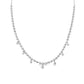 14K White gold bolo necklace set with round brilliant diamonds, item J35484 - ABC Jewelry Co