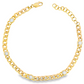 14K Yellow Gold - Diamond Link Bracelet - J35489