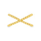 14K Yellow gold ring with crossed beaded bands. Item J35547 - ABC Jewelry Co.