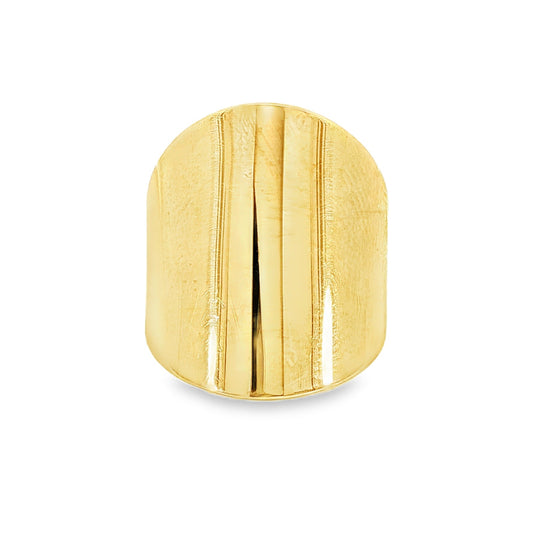 14K Yellow gold long fashion band. Item J35549 - ABC Jewelry Co