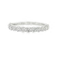 14K White gold band set with round brilliant diamonds. Item J35586 - ABC Jewelry Co. 