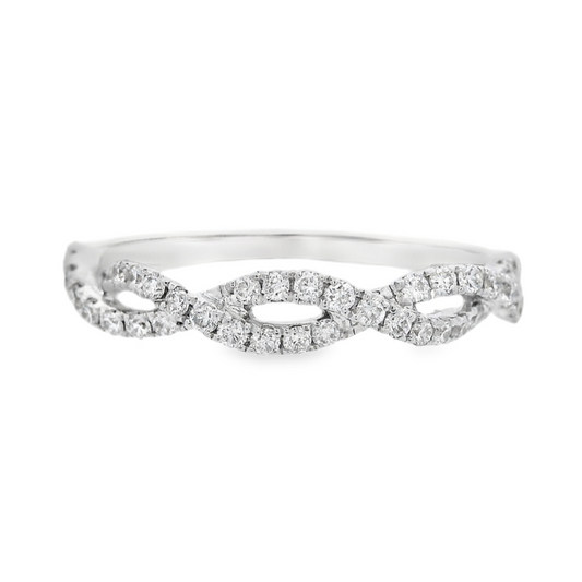 18K White Gold - Diamond Fashion Band - J35607