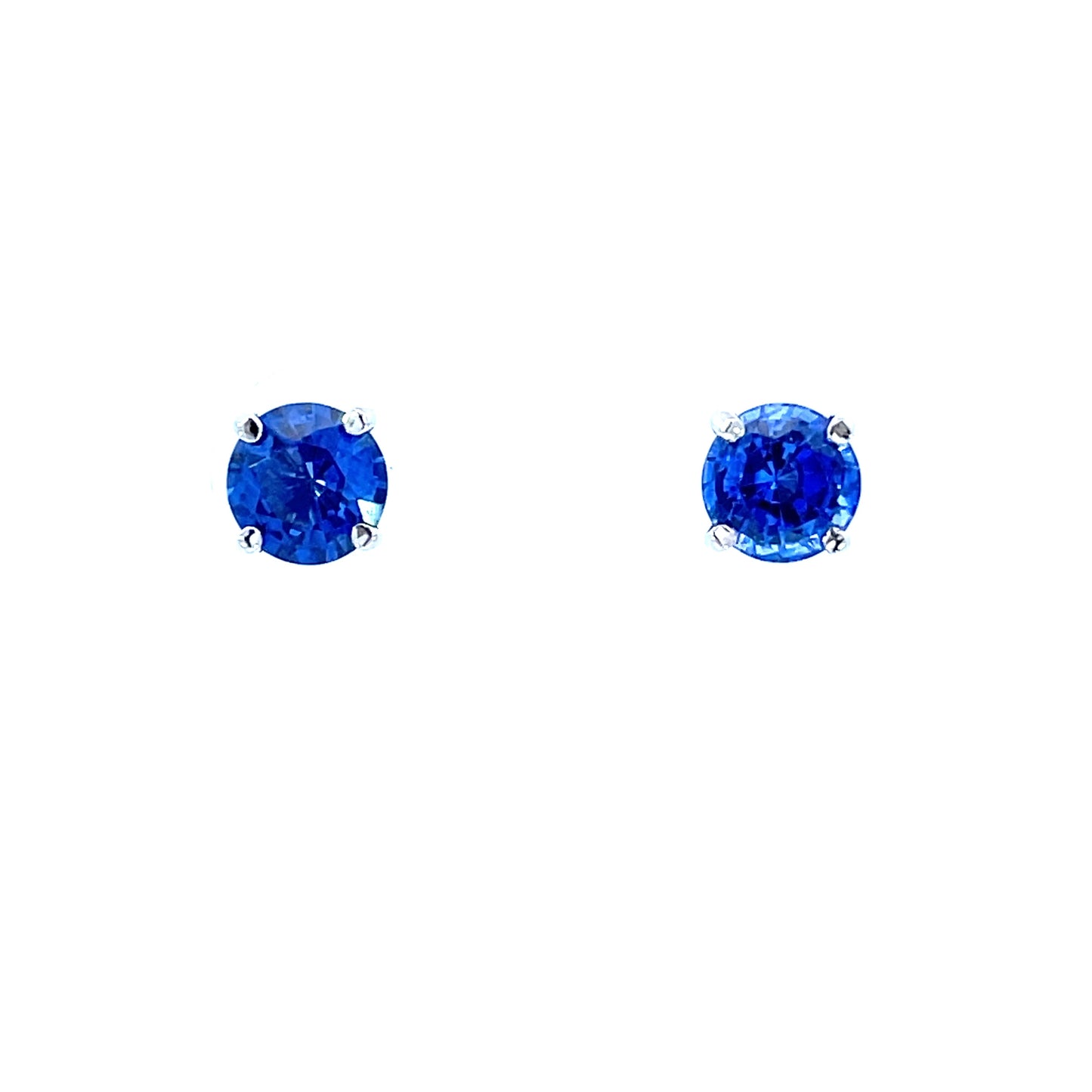Round Sapphire earrings- J35742