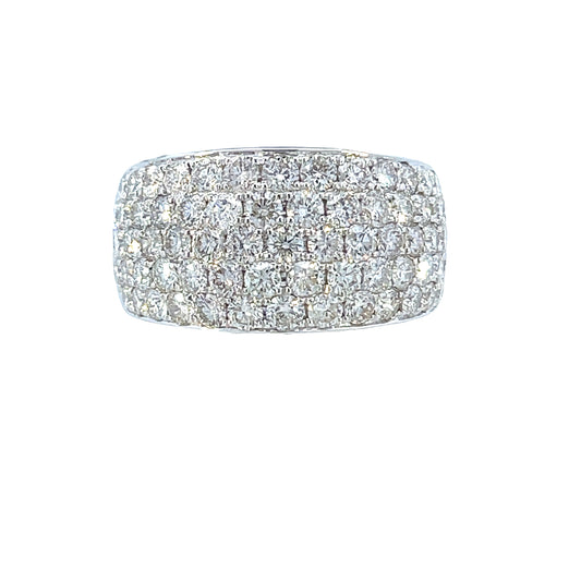 18K White Gold - Pave Diamond Band - J35743