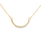 18K Yellow gold necklace with curved diamond bar. Item J34410 - ABC Jewelry Co.