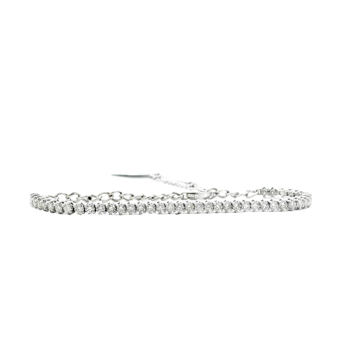 14K White Gold - Diamond Bracelet - J35854