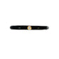 14K Yellow gold and black enamel band set with one natural mined diamond. Item J36022 - ABC Jewelry Co. 