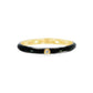 14K Yellow gold and black enamel band set with one natural mined diamond. Item J36022 - ABC Jewelry Co. 