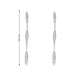 14K White Gold - Diamond Dangle Earrings - J36044