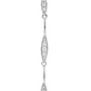 14K White gold dangle earrings with sets of round brilliant diamonds set along the length. Item J36044 - ABC Jewelry Co