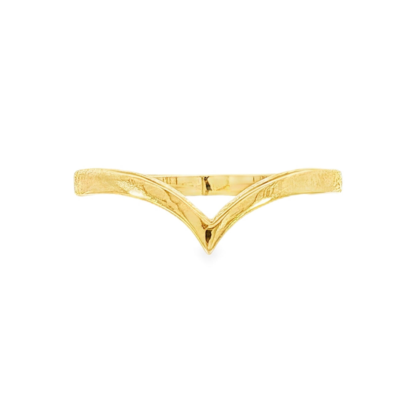 14K Yellow gold chevron band. Item J36154 - ABC Jewelry Co