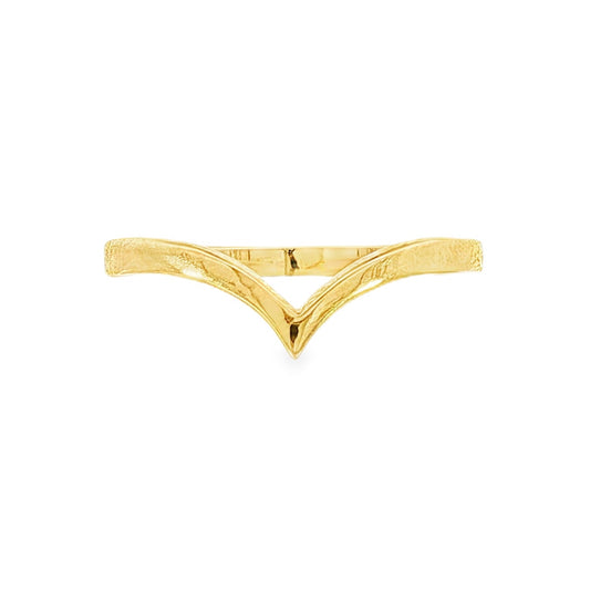 14K Yellow gold chevron band. Item J36154 - ABC Jewelry Co