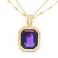 14K Yellow Gold - Amethyst Pendant - J36352