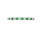 18K White gold band set with alternating diamonds and emeralds. Item J36393 - ABC Jewelry Co. 