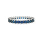 14K White gold eternity band set with princess cut blue sapphires. Item J36403 - ABC Jewelry Co.