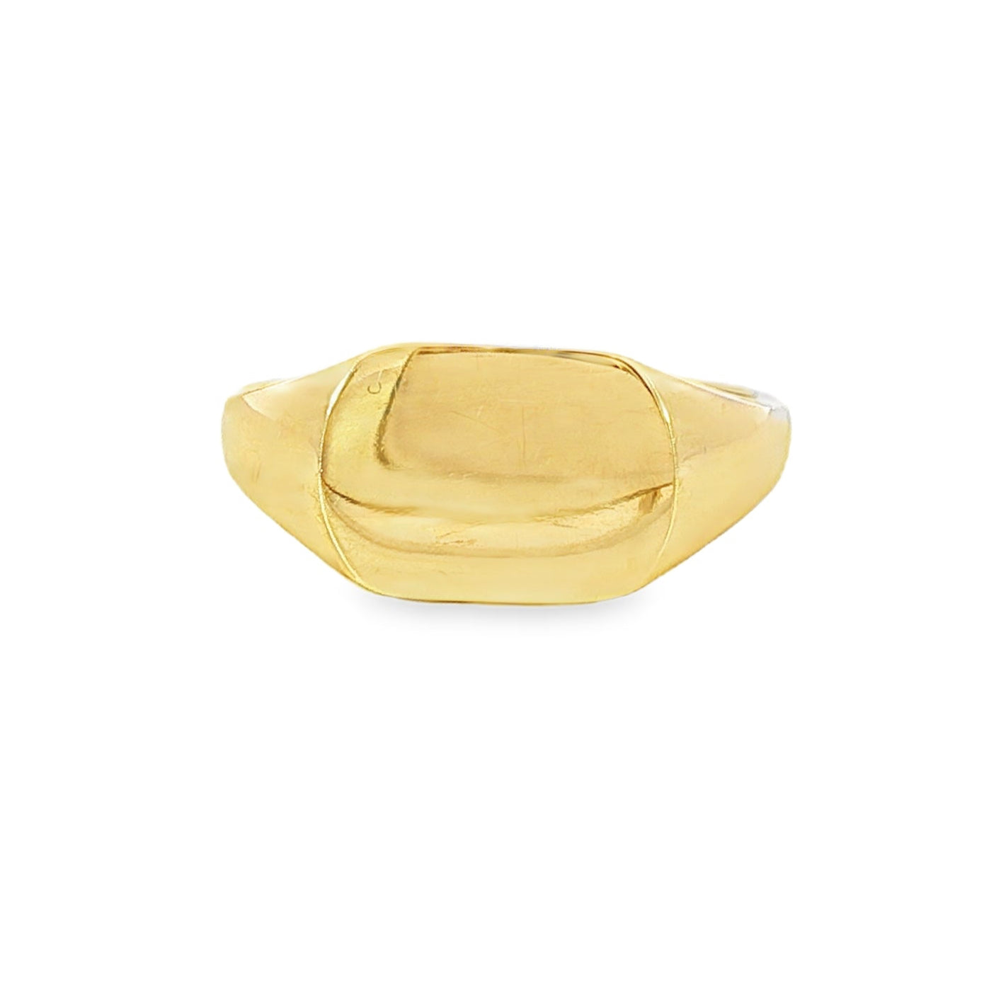 14K Yellow gold rectangular signet ring. Item J36509 - ABC Jewelry Co