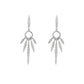 18K White gold earrings with marquise inspired drops set with round brilliant diamonds. Item J36882 - ABC Jewelry Co