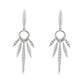18K White Gold - Diamond Dangle Earrings - J36882