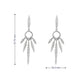 18K White gold earrings with marquise inspired drops set with round brilliant diamonds. Item J36882 - ABC Jewelry Co