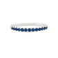 18K White gold band set with blue sapphires. Item J36901 - ABC Jewelry Co. 