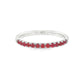 18K White gold band set with round brilliant rubies. Item J36902 - ABC Jewelry Co.