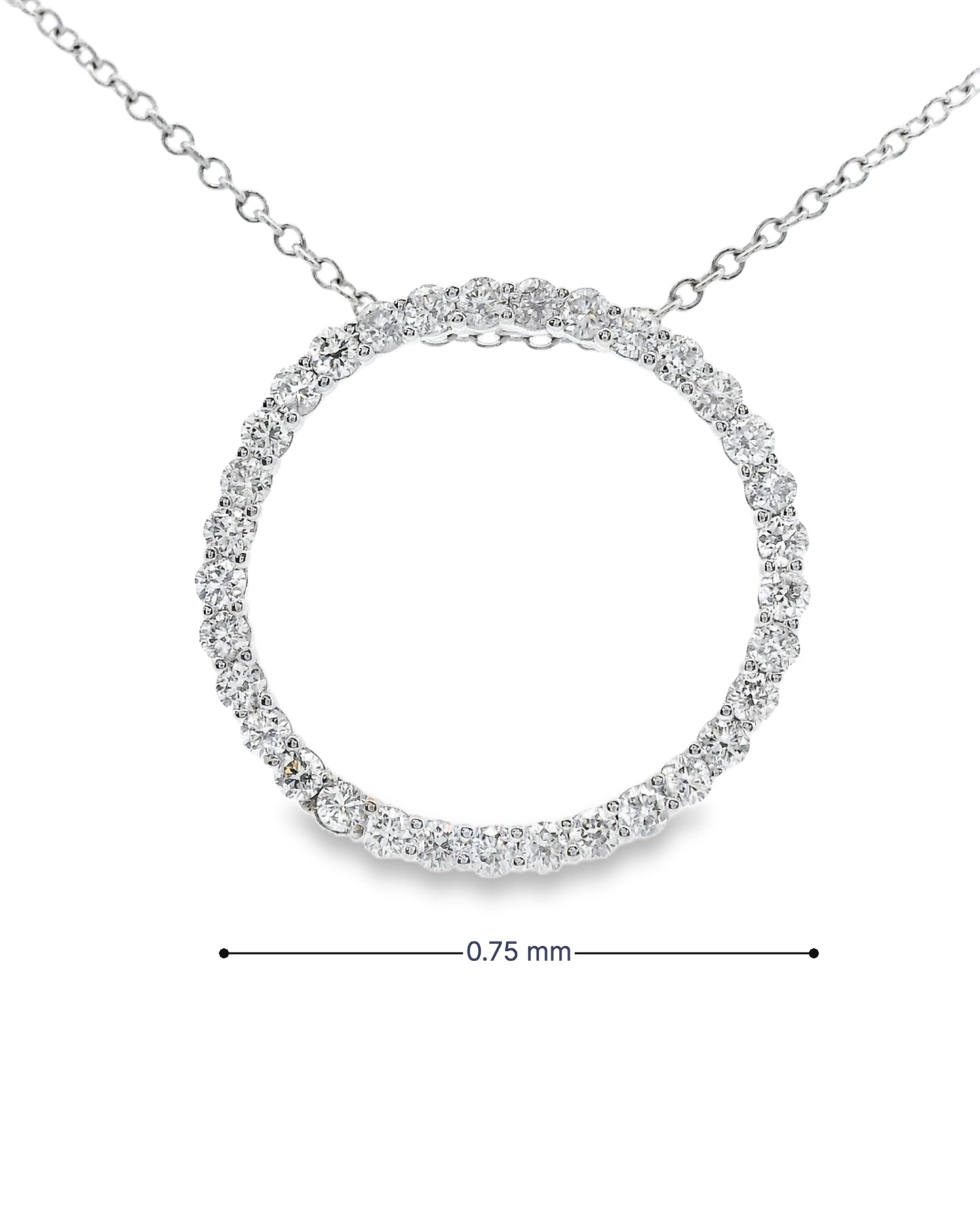 14K White Gold - Diamond Necklace - J36921