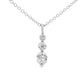 14K White gold pendant with 3 round brilliant diamonds, item J37050 - ABC Jewelry Co