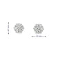 18K White gold earrings with a cluster of round brilliant diamonds. Item J37097 - ABC Jewelry Co.