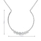 14K White gold 3/4 circle pendant set with round brilliant diamonds - ABC Jewelry