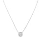 14K White Gold - Bezel Set Diamond Necklace - J37250