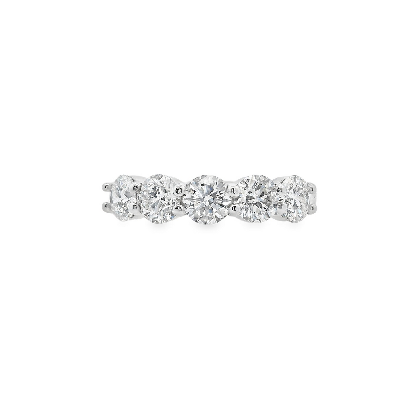 14K White Gold - Diamond Band - J37317