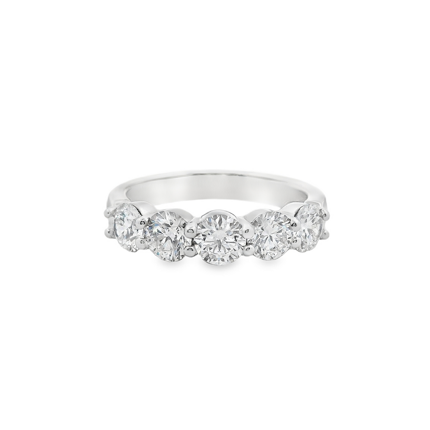 14K White Gold - Diamond Band - J37317