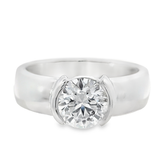 14K White Gold - Diamond Ring - J37338