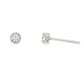 18K White gold stud earrings set with round brilliant diamonds. Item J37480 - ABC Jewelry Co.