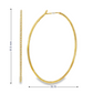 18K Yellow Gold - Diamond Oval Hoop Earrings - J37482