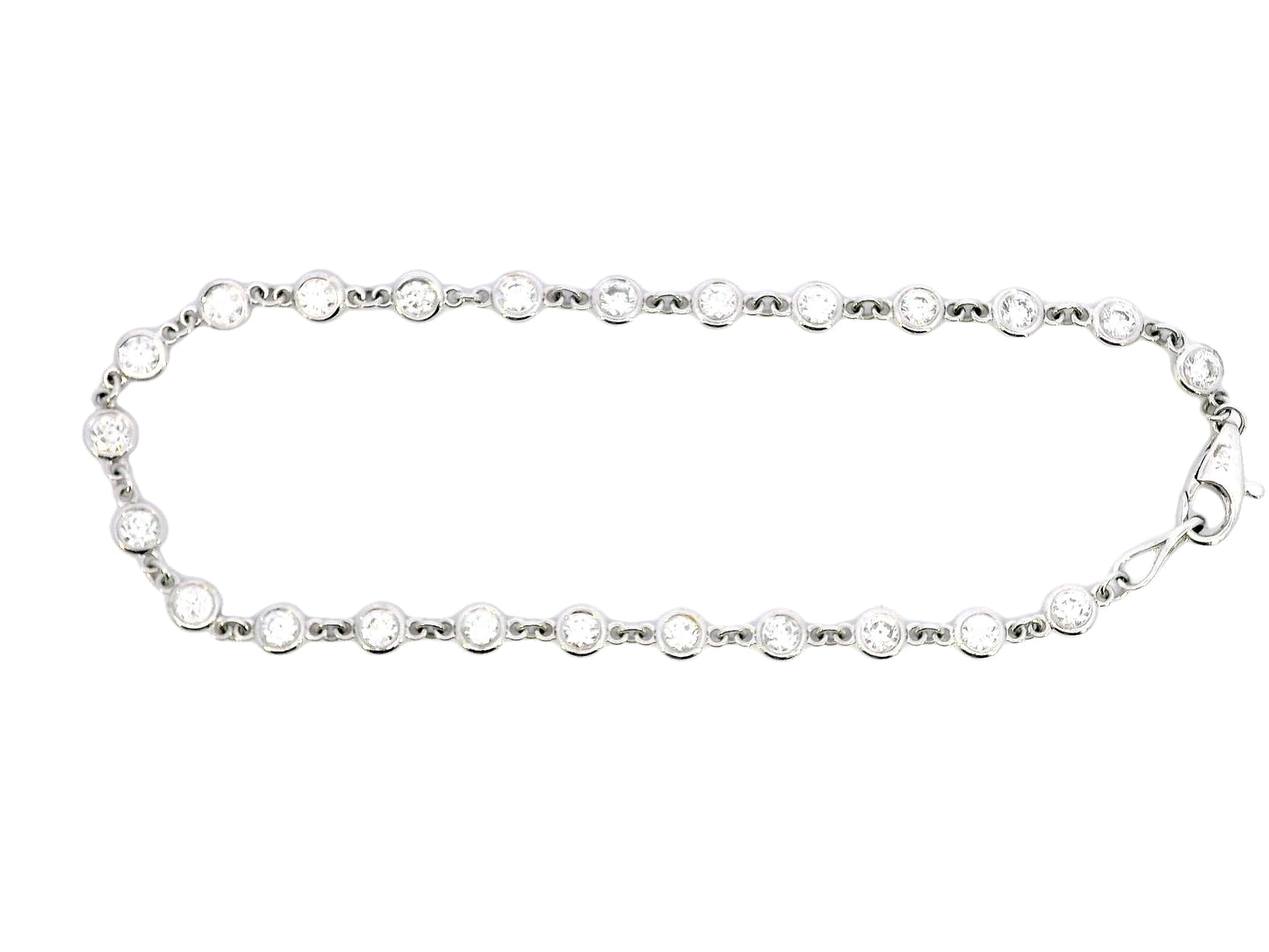 14K White Gold - Diamond Bracelet - J37518