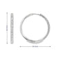 18K White gold hoop earrings set with round brilliant diamonds, item J37593 - ABC Jewelry Co.