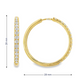 14K Yellow Gold - Diamond Hoop Earrings - J37494